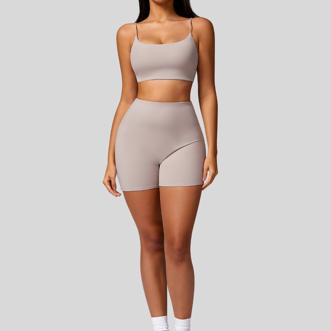 Mae Short Set | Linen Gray