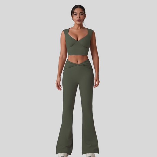 Rhea Leggings Set | Army Green