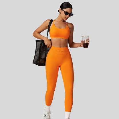 Zoya Leggings Set | Orange