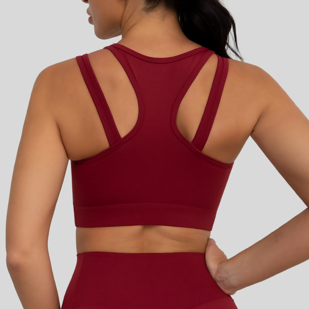 Sophie Sports Bra | Wine Red