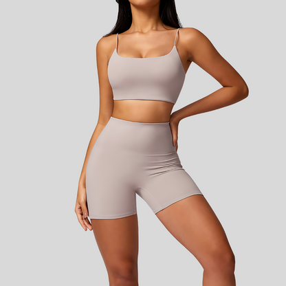 Mae Short Set | Linen Gray