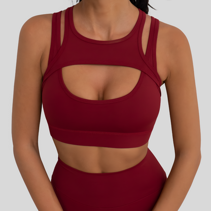 Sophie Sports Bra | Wine Red