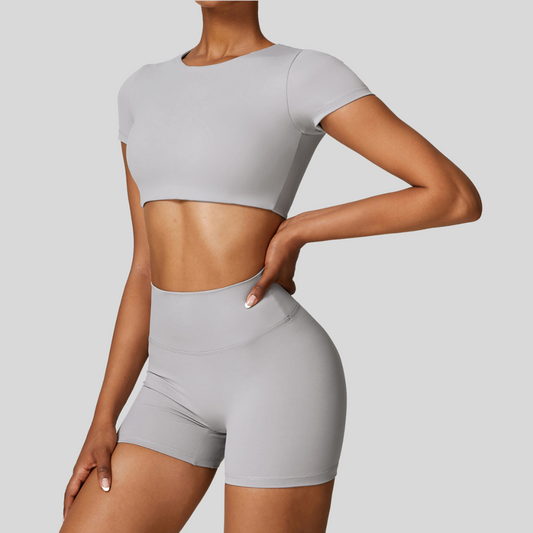 Tima Short Set | Light Gray