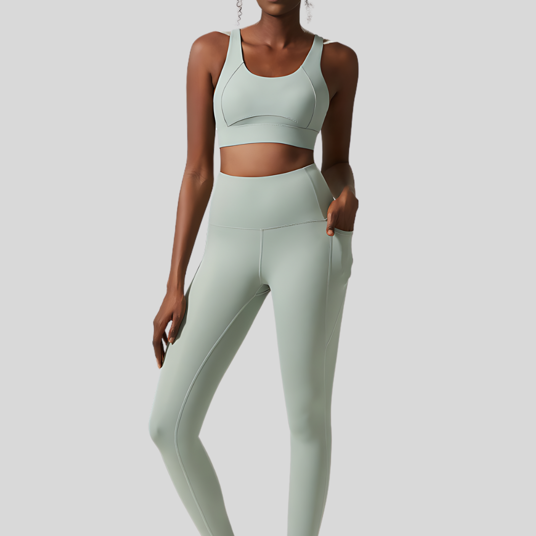 Charlie Leggings Set | Warm Jade Green