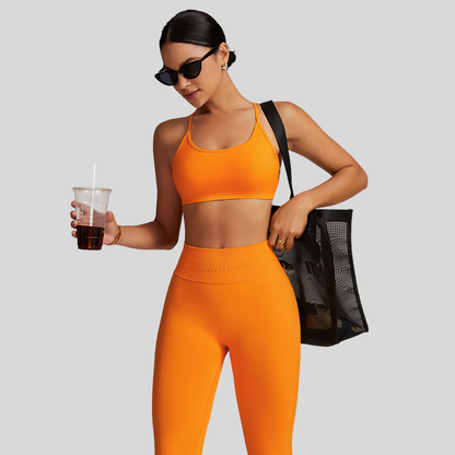 Zoya Leggings Set | Orange