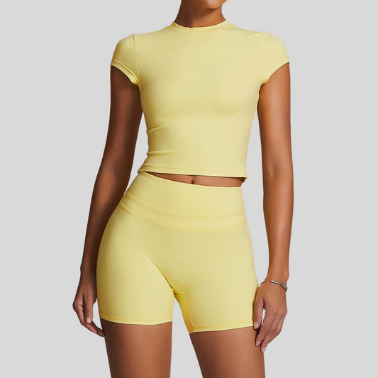 Dina Shorts Set | Light Yellow