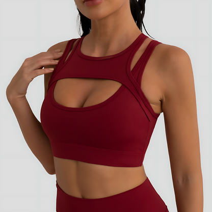 Sophie Sports Bra | Wine Red