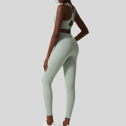 Charlie Leggings Set | Warm Jade Green