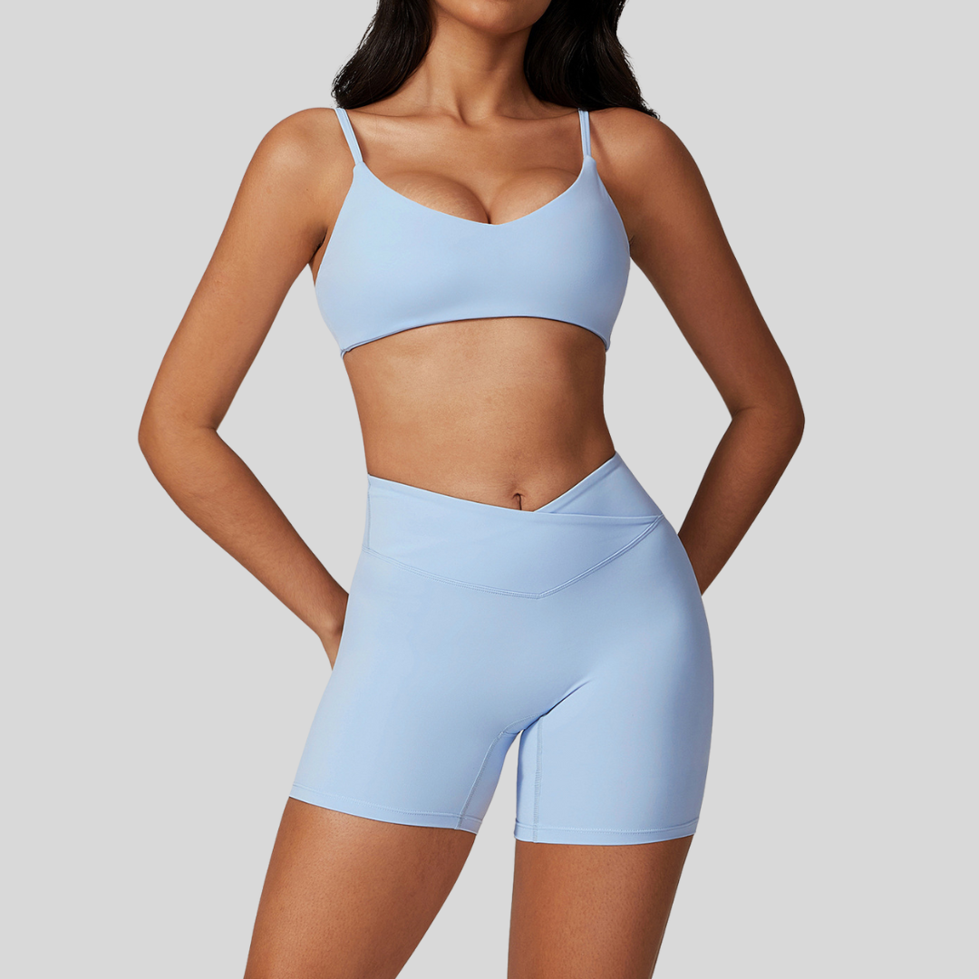 Claire Shorts Set | Sky Blue