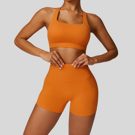 Alia Shorts Set | Orange