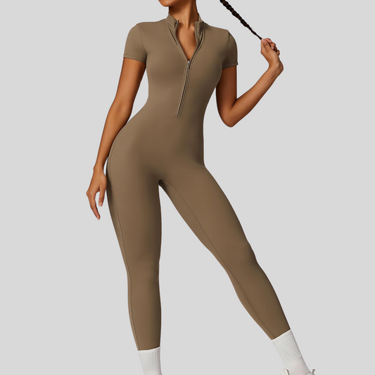 Daniella Jumpsuit | Camel Brown